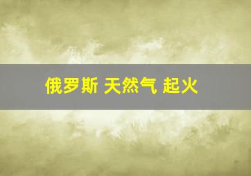 俄罗斯 天然气 起火